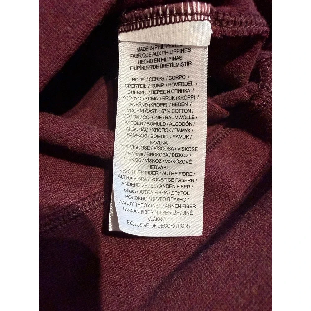 Polo Ralph Lauren 1/4 Zip Pullover Sweater M Maroon L/S Cotton Blend Golf Tennis